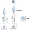 2Pcs Travel Toothbrushes Kit Fold Travel Size Toothbrushes Built-in Travel Toothpaste Container, Including 2 Cleaner Head Soft Bristles for Travel, Camping, School, Business Trip (Blue, White)