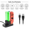 FastSnail Charging Dock Compatible with Nintendo Switch for Joy Con & OLED Model Controller with Lamppost LED Indication, Charger Stand Station with Charging Cable
