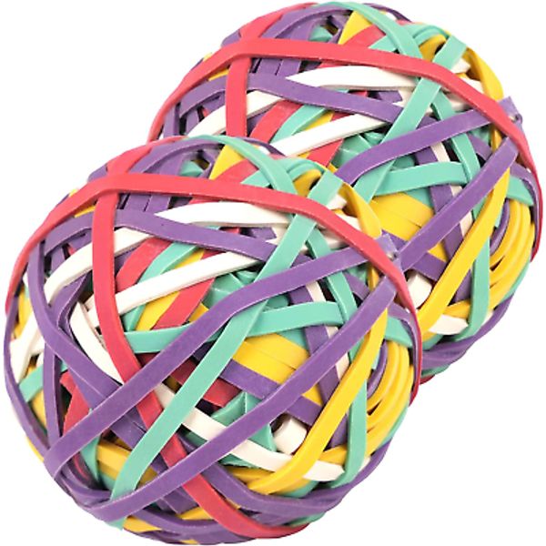 Rubber Band Ball #33 Rubber Bands 2 Pack Ball about 300Pcs 5 Colors Rubber Ba...