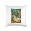Funny Opossum Spa Bath Painting Throw Pillow
