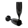 ProductPro 12 x Black Plastic Reusable Prosecco Flutes 175ml Capacity