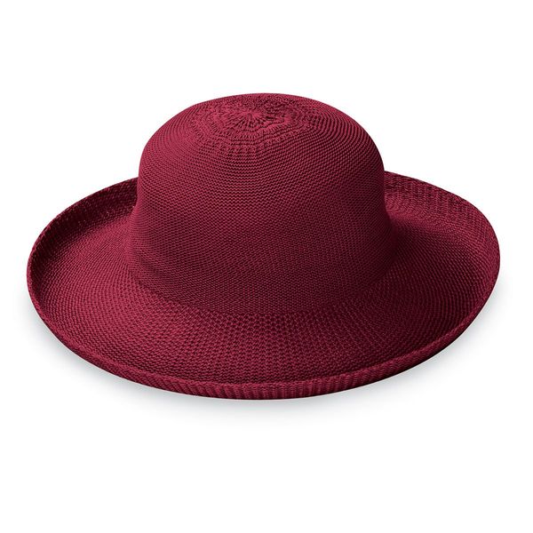 Wallaroo Women’s Victoria Sun Hat (Cranberry) – Wide Brim, Packable, Adjustable, Breathable, Lightweight Mesh – Comfortable All Day Sun Protection for Outdoor Summer Activities and Travel Friendly