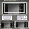Large LED Bathroom Vanity Mirror with Front & Backlight Anti-fog Memory Dimmable