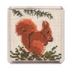 RED SQUIRREL MAGNET CROSS STITCH KIT BY TEXTILE HERITAGE