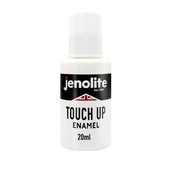 JENOLITE Enamel Paint and Repair Kit | 20ml | Scratch Repair | Touch Up Paint For Kitchen Appliances, Bathroom Sink, Bathtub, Shower Tray, Microwave, Fridge, Radiator, Metal