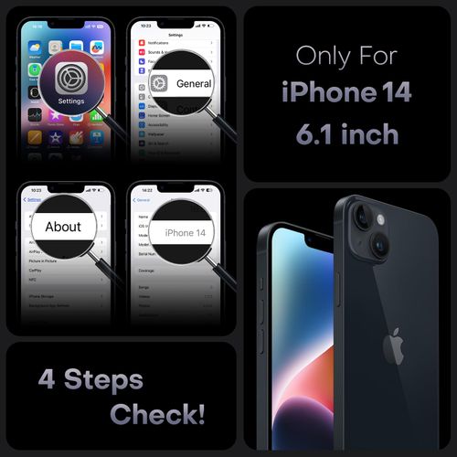TOCOL Magnetic for iPhone 14 Case, Upgraded Full Camera Protection, Compatible with Magsafe, Drop Protection, Translucent Matte Back Bumper Phone Cover 6.1-Inch (Black)
