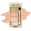 ukiss Palette Concealer 3 Colors High Cover Tight Double Ended Brush (01# Natural Beige)