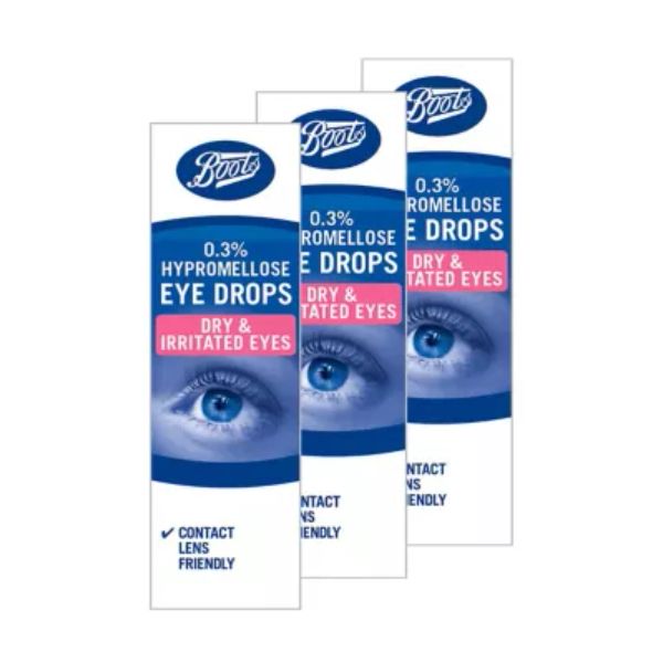 Boots Hypromellose Eye Drop 3 Pack Bundle