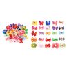 Dog Ribbon Charm with Rubber Random 50 Pieces Pet Ribbon Bowknot Hair Accessory Hair Band Hair Elastic Hair Ornament