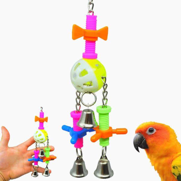 Bonka Bird Toys 1502 Puzzle Pull - Interactive Foraging Parrot Toy, 9"x3", for Small/Medium Birds