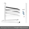 VIVO White Ergonomic Height Adjustable Standing Foot Rest Relief Platform
