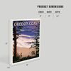 Oregon Coast, Sunset Surfers (Absorbent Ceramic Coaster, Single, Cork Back, Kitchen Table Decor)