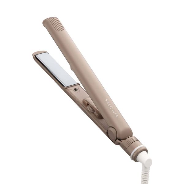 SALONIA Hair Straightening Iron, You and Me Beige, 0.9 inches (24 mm), For Overseas Use, Professional Specifications, MAX230°C