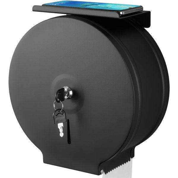 Commercial Jumbo Toilet Paper Dispenser with Shelf, Wall Mount Stainless Stee...