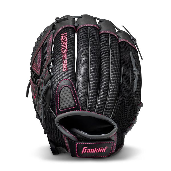 Franklin Sports Fastpitch Softball Glove - Fastpitch Pro - Adult and Youth Softball Mitt - Infield and Outfield - Pink 12" - Left Hand Throw