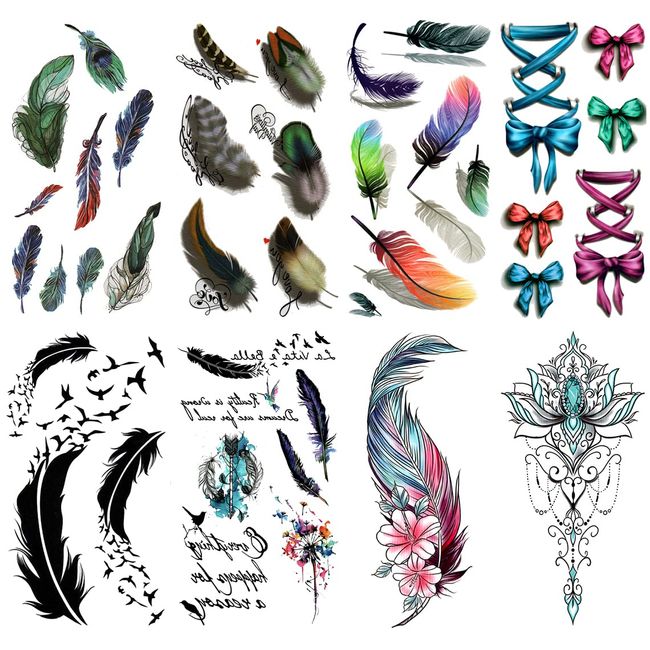 THE FANTASY Set031 Tattoo Sticker Wings Feather