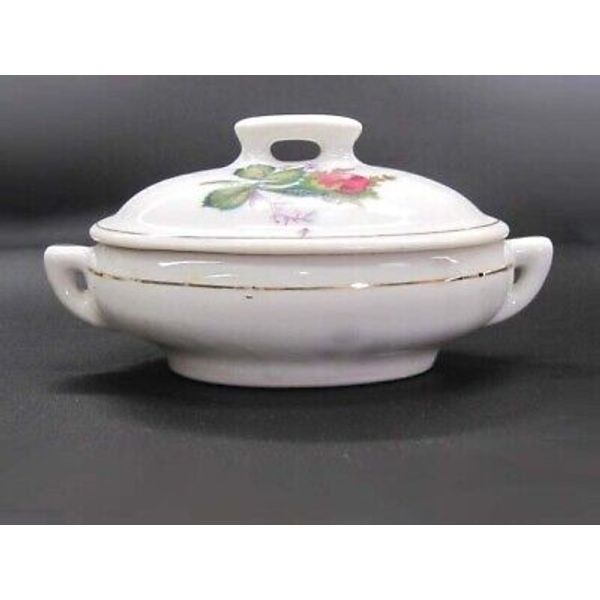 Moss Rose Child Tea Set Soup Tureen Covered Bowl  Made In Japan 5" CHN# 26