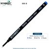 6X Schmidt 888 Safety Rollerball Ceramic Tip Pen Refills, Blue Broad Bold