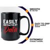Data Scientist Coffee Mug 15oz Black - Easily Distracted By Data - Scientific Data Mining Machine Learning Professional Analyzing Mathematics