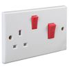 Cooker Control Switch, 13A Socket Curve, Switch & Socket Ranges Qty X 1