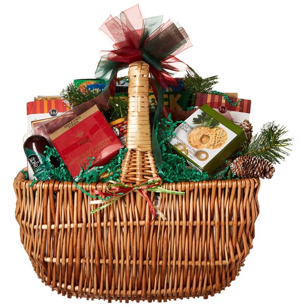 Gift Basket Village - A Cut Above Deluxe Gourmet Gift Basket: Assorted Cheeses, Sausages, Nuts, and More, Ideal for Any Occasion, Handcrafted in the USA