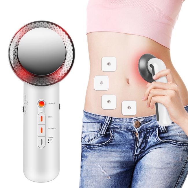3 In 1 Face Lift Massager - Ems Infrared Ultrasonic Body Massager - Body  Slimming Fat Burner - Cavitation Face Beauty Machine