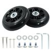 Zorveiio 2 Pack 90mm x 24mm Suitcase Replacement Wheels, Black