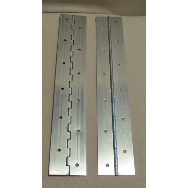 A Pair 2 Aluminum Piano Hinge 1" x 1" x 12" 20 Gauge Made in USA