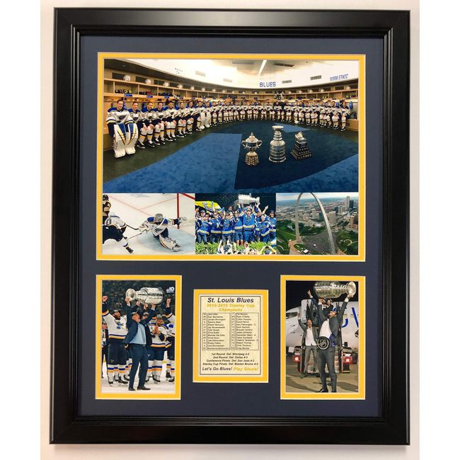 Legends Never Die St. Louis Blues - Stanley Cup Champions - Team Collage - 18" x 22" Framed Photo Collage, Inc.