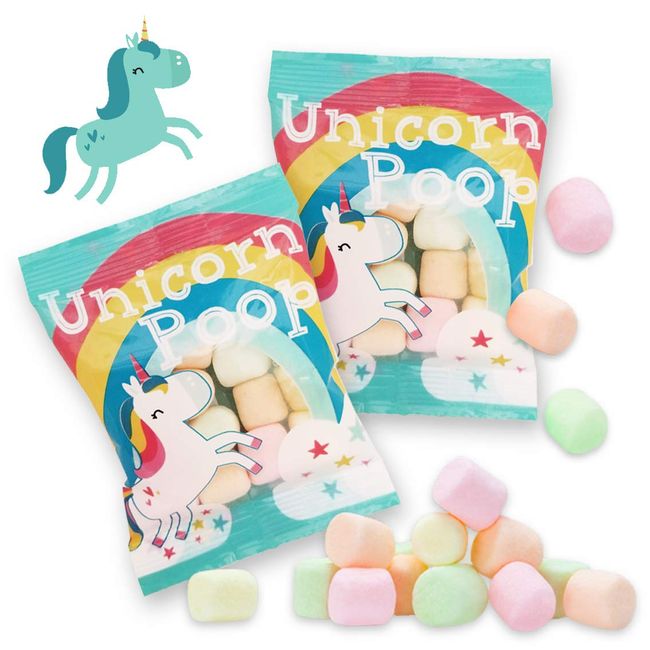 Unicorn Poop Candy - Made in the USA - 24 Unicorn Party Supplies - Unicorn Birthday Party Favors for Kids - Bulk Candy Packs for Classroom