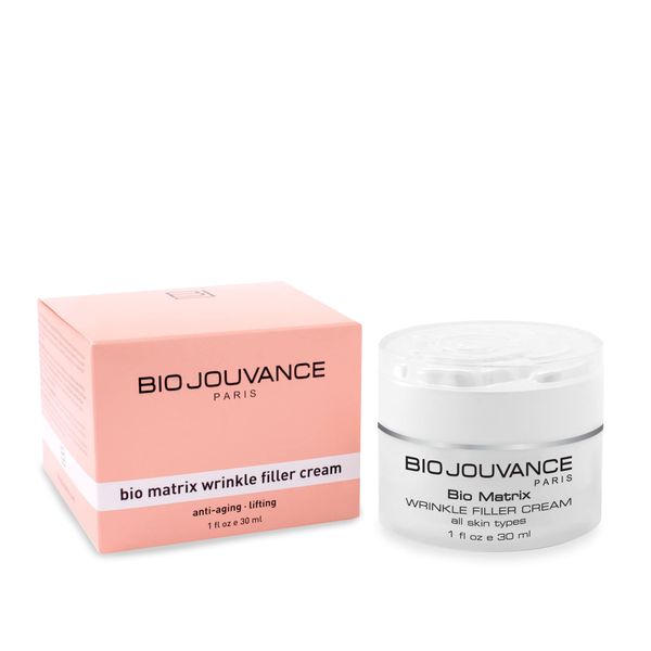 BIO JOUVANCE PARIS - Bio Matrix Wrinkle Filler Cream 1oz / 30ml - Lifting | Hydrating | Promote a Plumping Effect | Anti-Aging | Daily Facial Skin Care Treatment Regimen | Made in France