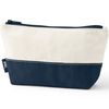 Lands' End Zip Canvas Pouch Natural/radiant Navy One Size