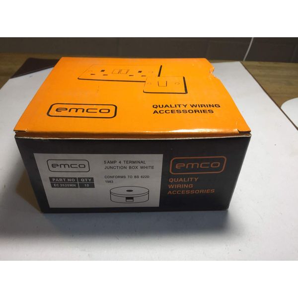 Replacement for 5 x 5 AMP 4 TERMINAL JUNCTION BOX WHITE WIRING CABLE CONNECTOR 60MM