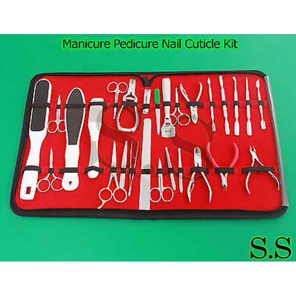 Manicure Pedicure Nail Cuticle & Skin Care Kit New 27 Pcs BTS-138