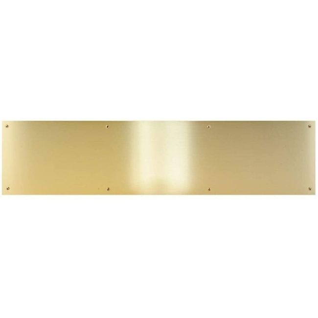 Don-Jo Hardware - Metal Aluminum Kick Plate - 3/64-inch Thick - Choose The Height and Width for Your Door (Brass Tone, 6'' X 34''), 90-KP