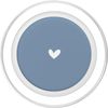 Dusty Blue - Cute Simple Chic Boho Hand Drawn Heart PopSockets PopGrip for MagSafe
