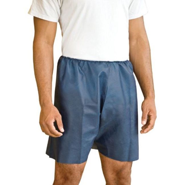 Exam Shorts MediShorts Small / Medium Navy Blue Nonwoven Adult 50/Case #10000