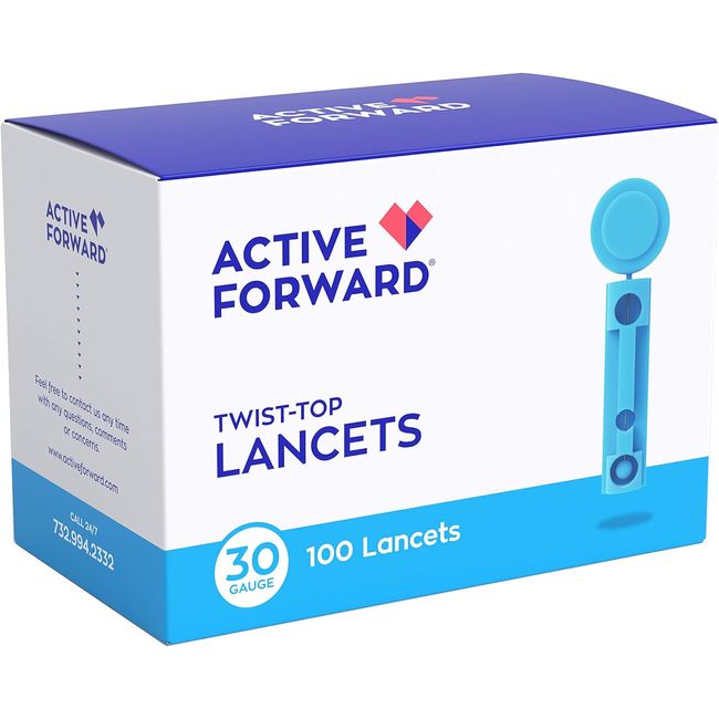 Active Forward Blood Glucose Lancets | 30 Gauge Needles 100 Lancets