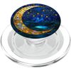 Crescent Moon and Stars PopSockets PopGrip for MagSafe