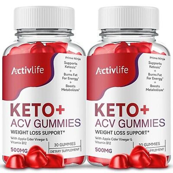 ActivLife ACV Keto Gummies, Activ Life Gummies Maximum Strength (2 Pack)