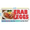 Crab Leggs 2x5 Banner Sign