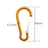 10x Small Orange Carabiner Push Spring Snap Clip Backpack Keychain Ring 1"-2"