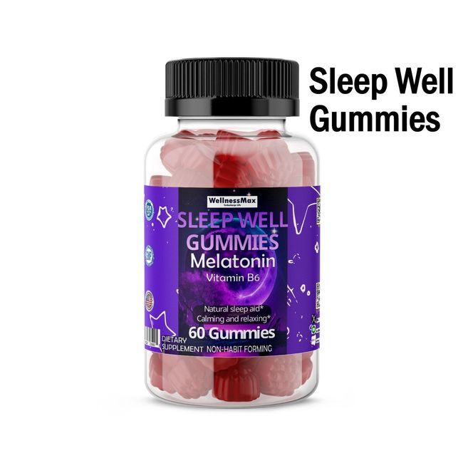 Sleep Well Melatonin Gummies natural passion fruit flavor | Gomitas de Melatonin