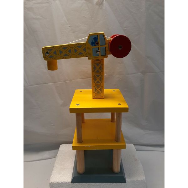 Wooden Train Set Crane