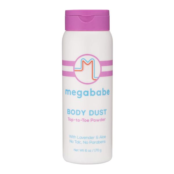 Megababe Sweat Absorbing Body Powder - Body Dust | with Lavender & Aloe | Talc-Free, All Natural | 6 oz