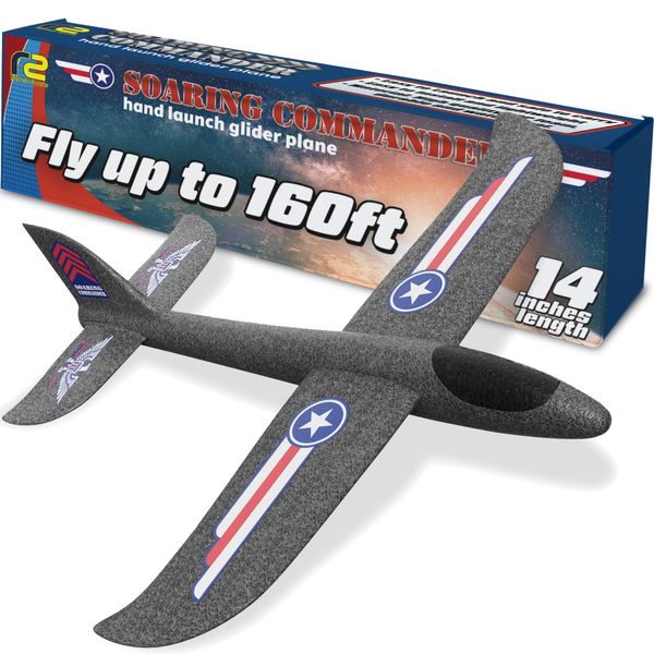 Airplane Toy For Kids: Foam Airplane for Kids - Safe & Easy To Throw Airplane Glider Plane Toy - Gifts for Boys & Girls & Birthday Gift Ideas - Outdoor Games For Kids Ages 4 5 6 7 8 9 10 & Up