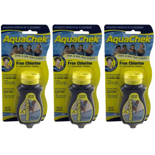 Aquachek Yellow Pool 50pk Spa Test Strips **3 bottles**
