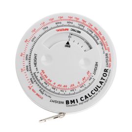 BMI Body Mass Index Retractable Tape 150cm Measure Calculator Diet