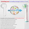 Electric Toothbrush Travel Case for Oral-B Toothbrushes - 4 Pcs Toothbrush Head Covers Compatible with Oral B Electric Toothbrush Heads (Blue)