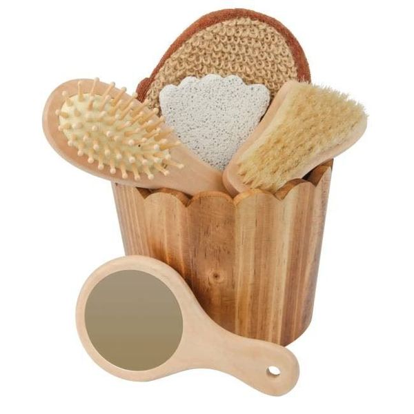 Croll & Denecke Wellness Spa Gift Set in Toasted Wood Basket